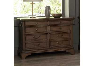 Image for Hartshill 5-drawer File Cabinet Burnished Oak